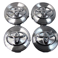 4 Pcs Set Of Toyota Wheel Center Hub Caps 62mm I Chrome Logo Rim Covers