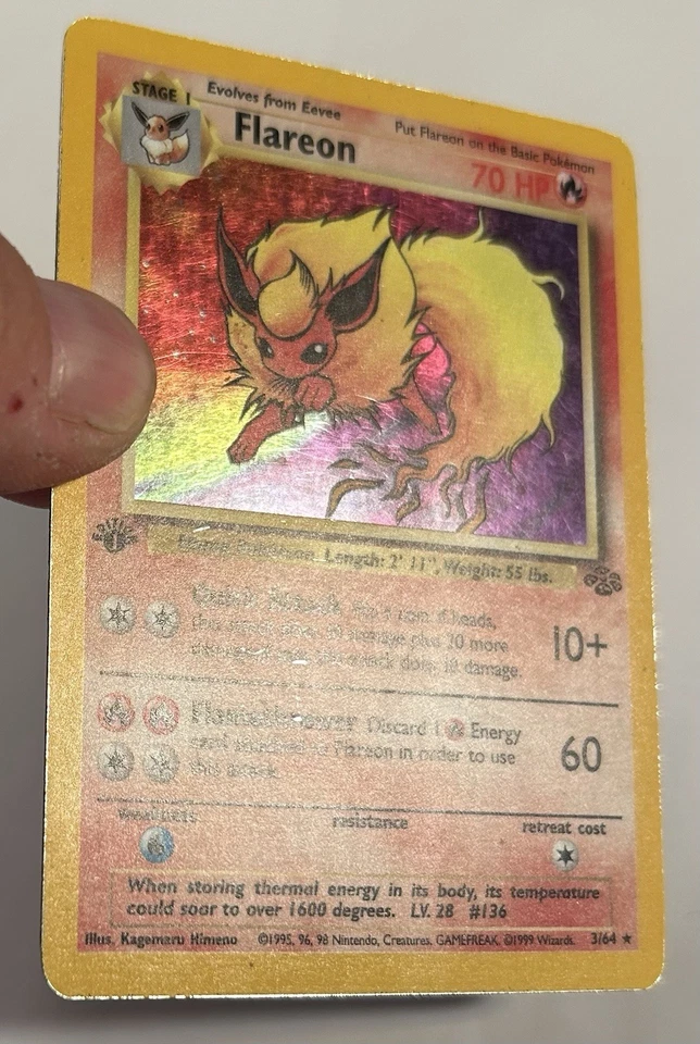Flareon 03/64 Jungle Holo LP-MP Foto 3 de 4