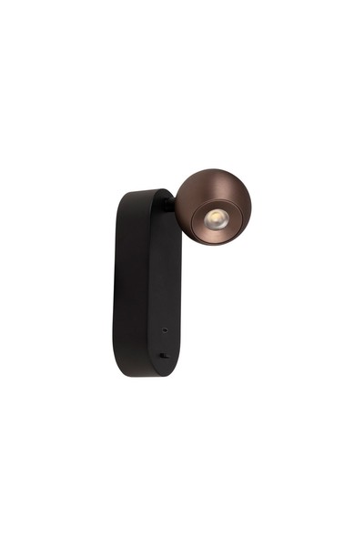 LED Wandlampe Kaffeebraun Schalter Flexibel H:18 Cm 2700-4000 K Wandleuchte BüRo-image