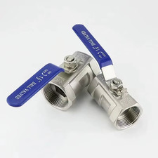 Stainless Steel Ball Valve BSP Female 1/4-1.5" Vinyl Handle UK