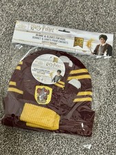 Image of Harry Potter Beanie Hat And Gloves Set Children’s Kids Gryffindor Brand New