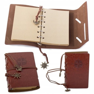 Notizbuch Tagebuch Vintage Retro Leder Reisetagebuch Kladde Heft Notiz Buch A6