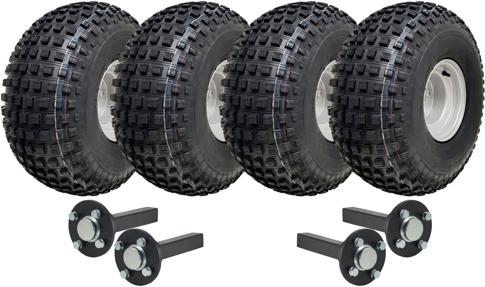 22x11.00-8 Twin Axle Knobby ATV Quad Trailer Kit Road Legal Load Capacity 620kgs
