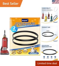 Durable Type R Vacuum Belts for Eureka SmartVac - 2 Pack for Optimal Cleaning