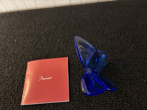 Papillon bleu cobalt en cristal de Baccarat - Picture 4 of 6