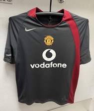 Nike Manchester United Black Red Soccer Jersey Men Sz M Total90 2005/05 vintage