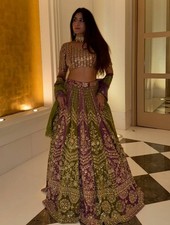 Wedding Wear Faux Georgette Lehenga Choli With Fancy Dupatta For Women  Girls