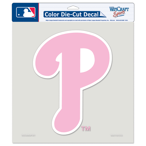 Philadelphia Phillies rosa Auto Fensteraufkleber 8 Aufkleber pink