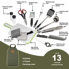 Camping Cooking Utensils Set Kitchenware Cookware Equipment Out/Indoor Gear Kit