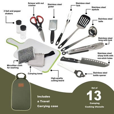 Camping Cooking Utensils Set Kitchenware Cookware Equipment Out/Indoor Gear Kit