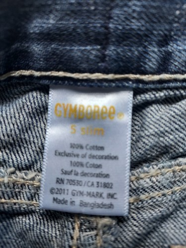 Gymboree Size 5 SLIM Winter Penguin Blue Jeans Flare Bootcut - Picture 5 of 5