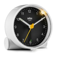 Braun BC01 Classic Analogue Alarm Clock White & Black Boxed New
