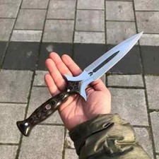 Free Shipping Custom Handmade Double Edged Dagger With Hand crafted  Sheath