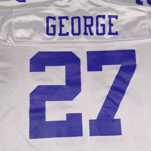 Vintage Dallas Cowboys Jersey Mens Large White Reebok NFL Eddie George #27 Adult - Picture 4 of 13