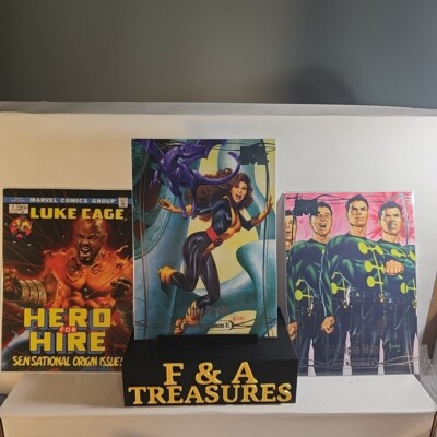 Lot Of 3 2023 Marvel Masterpieces XL 5x7 Luke Cage Kitty Pryde Multiple Man