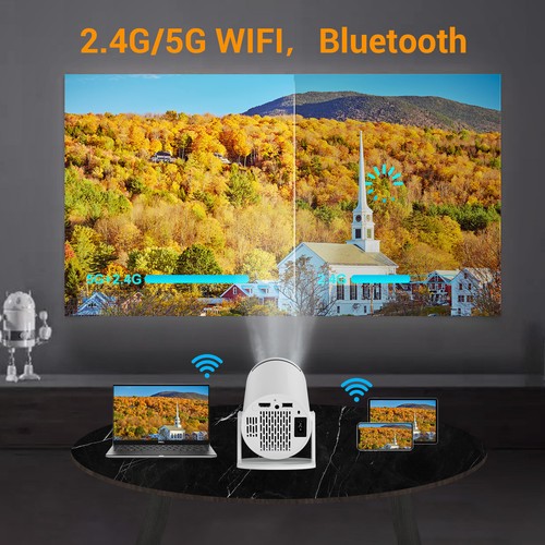 Mini LED Projector 4K Short Throw Projector WiFi Bluetooth Android Home Theater - Picture 20 of 21
