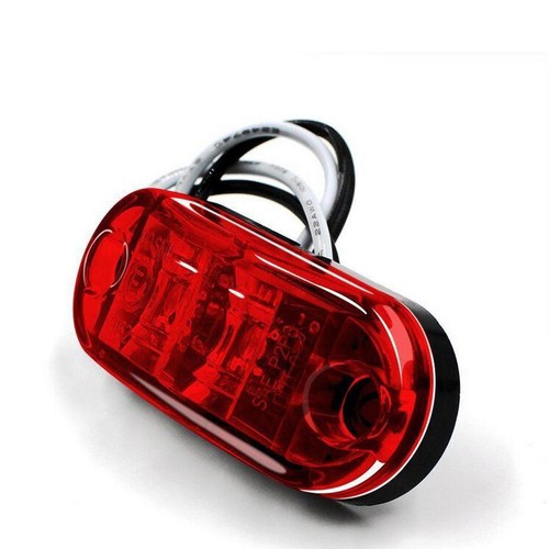 4PCS 2 LED Side Marker Amber Red Lights Clearance Light Truck Trailer RV Lamp US - Bild 10 von 18