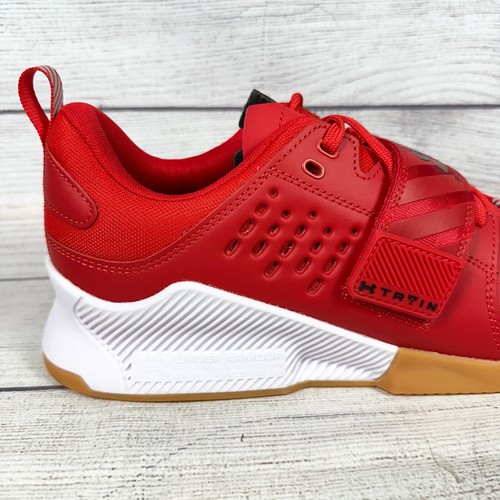 Under Armour UA Reign Lifter Red White Men 12 Wmn 13.5 Weightlifting 3023735-602 - Picture 3 of 18