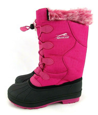Arctic Cat Snowcharm Snow Boots Pink Girls Size 5Y Faux Fur Lined Thinsulate