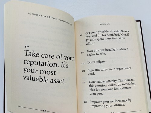 The Complete Life's Little Instruction Book Hardcover 1997 Vintage GOOD - Picture 8 of 9