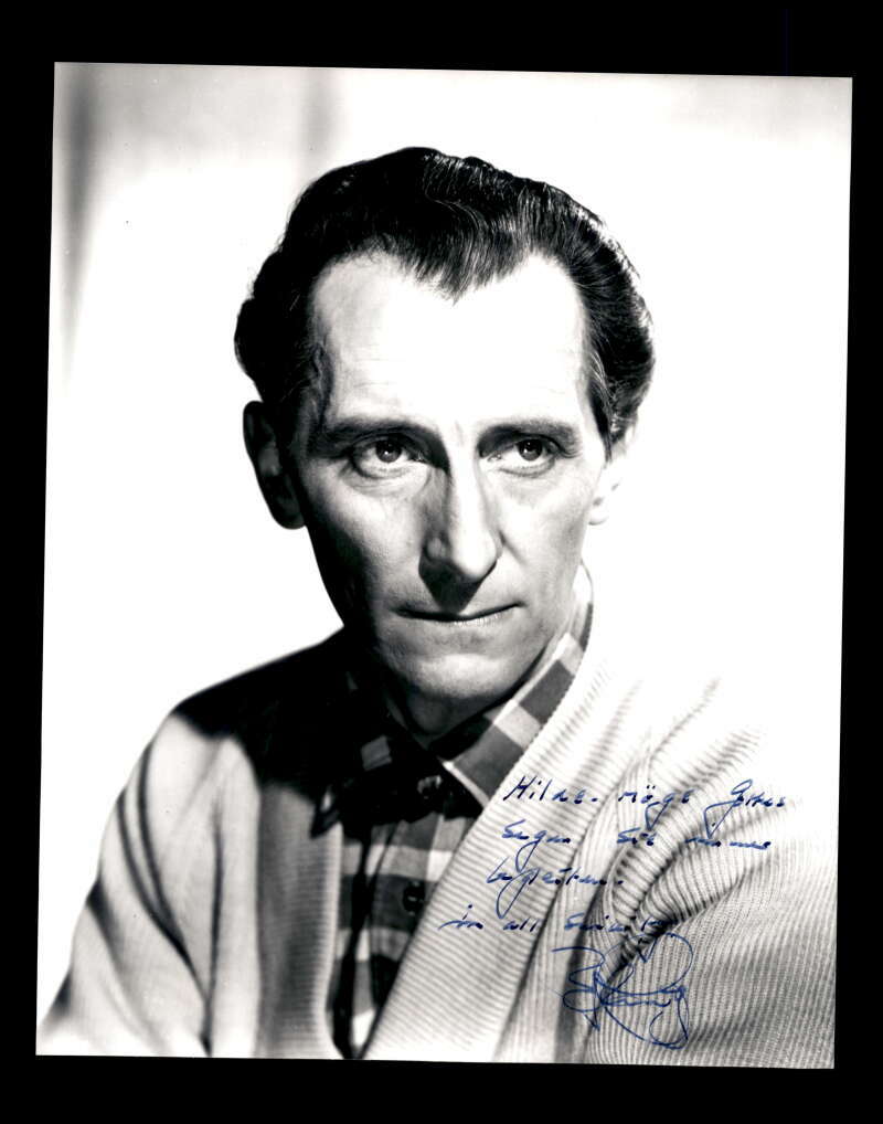 Peter Cushing JSA Coa Signed 8x10 Photo Certified Autograph