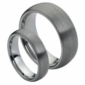 6mm Tungsten Carbide Black Enamel Domed Wedding Band Ring for Men Or Ladies 