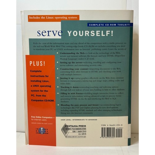 The Web Server Book W/CD-ROM Tool Kit 1995 First Edition - Picture 2 of 9