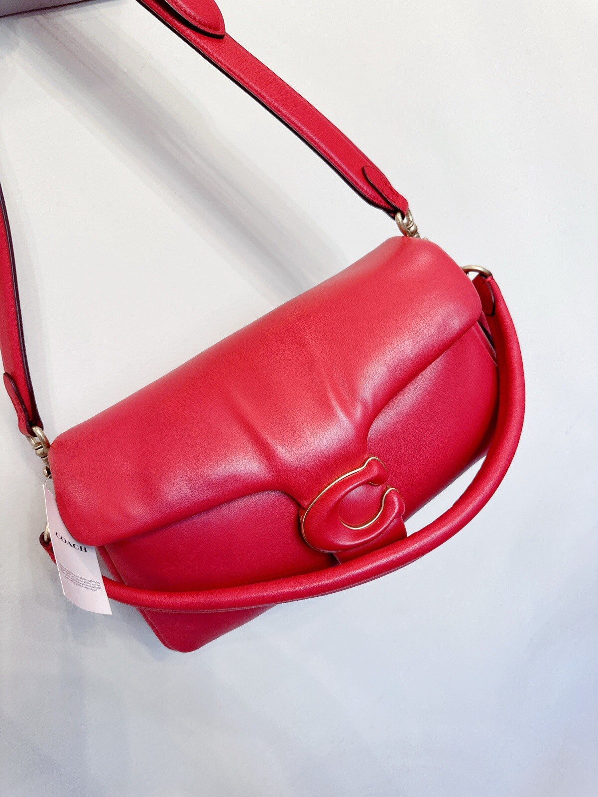 COACH Pillow Tabby 26 Red Apple Leather Top Handle C0772 image 10