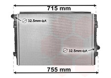 Kühler Wasserkühler für VW Tiguan T-ROC Cupra Ateca Octavia III Combi AD1 A11