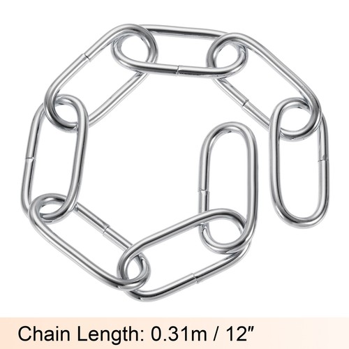 Pendant Light Fixture Chain 12" Long with Chain Connectors Hook Rings