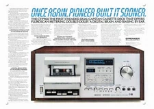 1978 PIONEER CT-F900 Stereo Cassette Deck 8-Track DECORATIVE REPLICA METAL SIGN