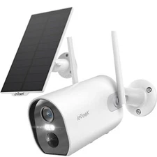 ieGeek Wireless Outdoor Solar Security Camera 2K Home Battery WiFi CCTV System