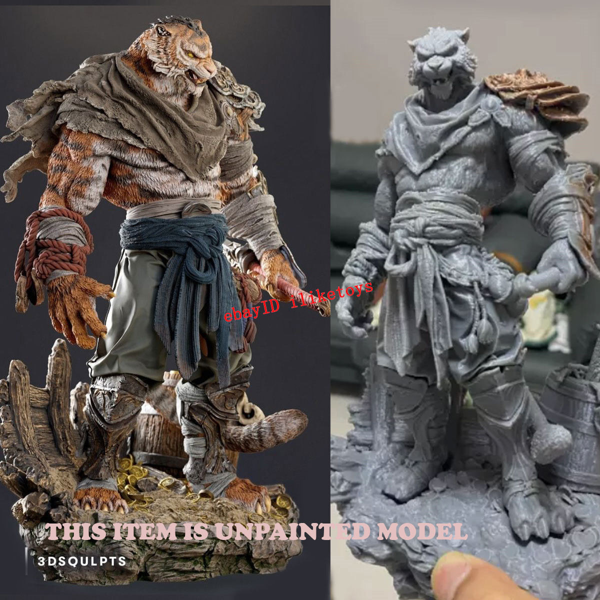 Black Myth: Wukong Tiger Vanguard Kits Model Resin 3D GK Unpainted