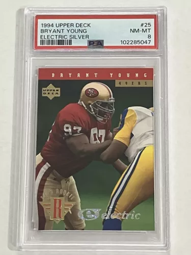 1994 Upper Deck Star Rookie Electric Silver #25 Bryant Young PSA 8 49ers HOF