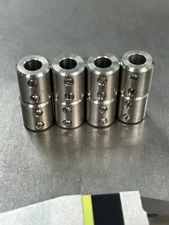 QTY 1 -W. M. BERG STAINLESS STEEL RIGID SLEEVE COUPLING 1/4” BORE SLOTTED SCREWS