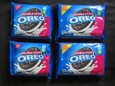 (4) Packages Nabisco Double Stuf Oreo Cookies 14.03 Oz & 18.71 Oz Each !