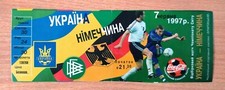 UKRAINE v GERMANY 1997 WC-1998 Match Ticket USED