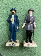 SHIPSTODAY 1950's Marx Civil War - General Ulysses Grant  Lee Figures antique