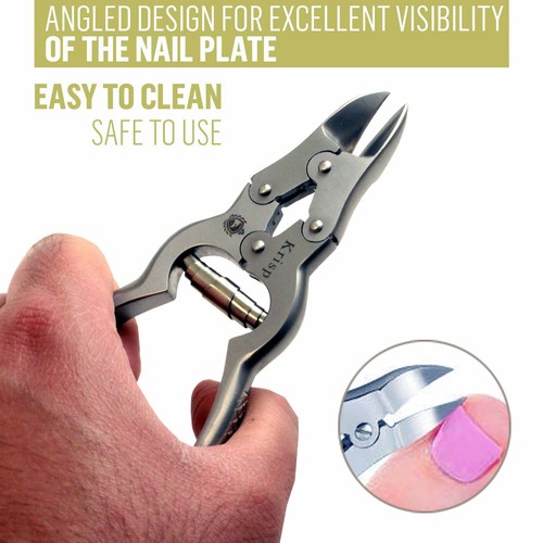 HEAVY DUTY INGROWN THICK TOE NAIL CLIPPERS CUTTERS PODIATRY PEDICURE TOOL - Picture 5 of 7