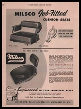 1956 Milsco Milwaukee Wisconsin Tractor Champion Cushion Seats Vintage Print Ad
