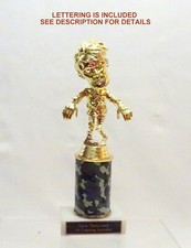 CAMO HALLOWEEN TROPHY ZOMBIE PARTY AWARD WITCH ON BROOM
