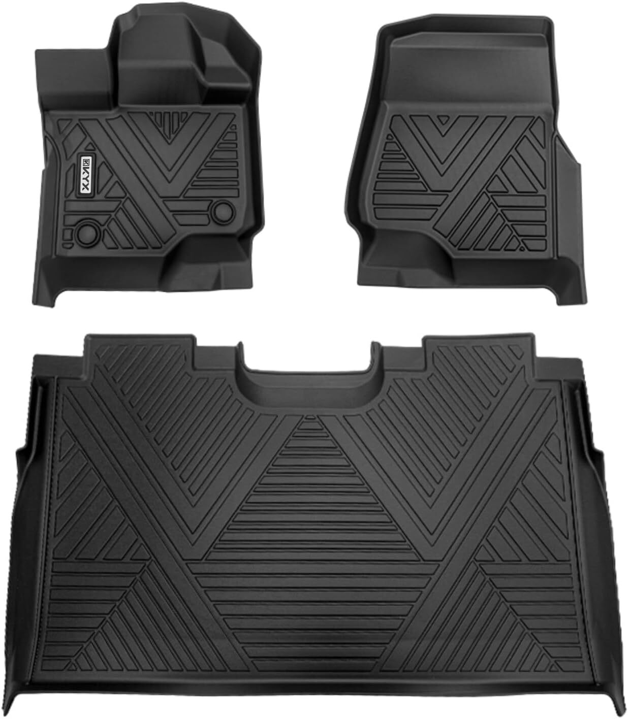 2015-2024 Ford F150 Crew Cab All-Weather TPE Rubber Floor Mats & Liners
