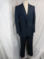 Vintage Mens Pinstripe Suit 2 Piece 42R Jacket 40x27 Pants The Town Squire Suit