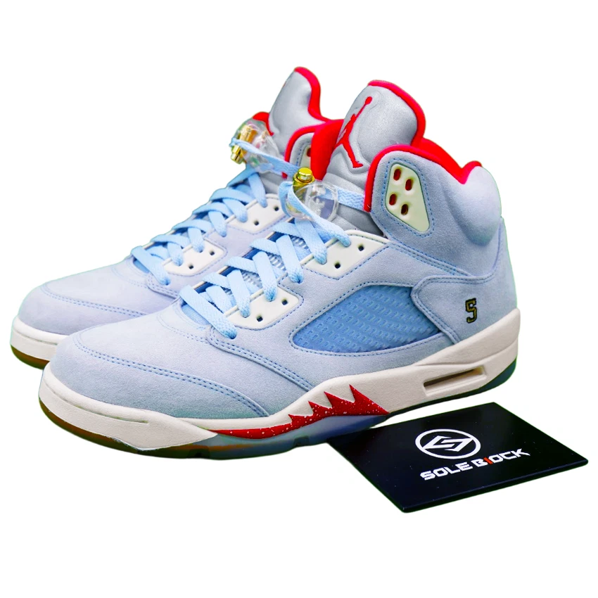 Preços baixos em Trophy Room x Air Jordan 5 Retro Ice Blue | eBay Preços baixos em Trophy Room x Air Jordan 5 Retro Ice Blue | eBay