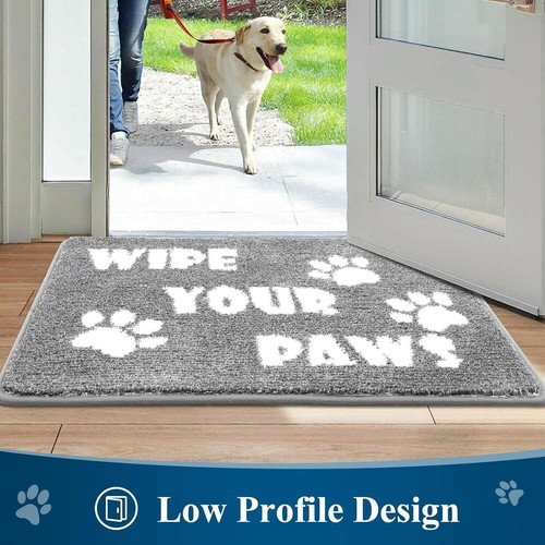 Dog Door Mat for Muddy Paws Non-Slip Washable Mat Door Entry Mud Mat, 20x32In - Picture 6 of 8