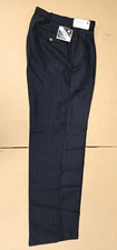 Galaxy By Harvic Men's Texturized Dress Slacks Striped Black ~ Size 36 x 32