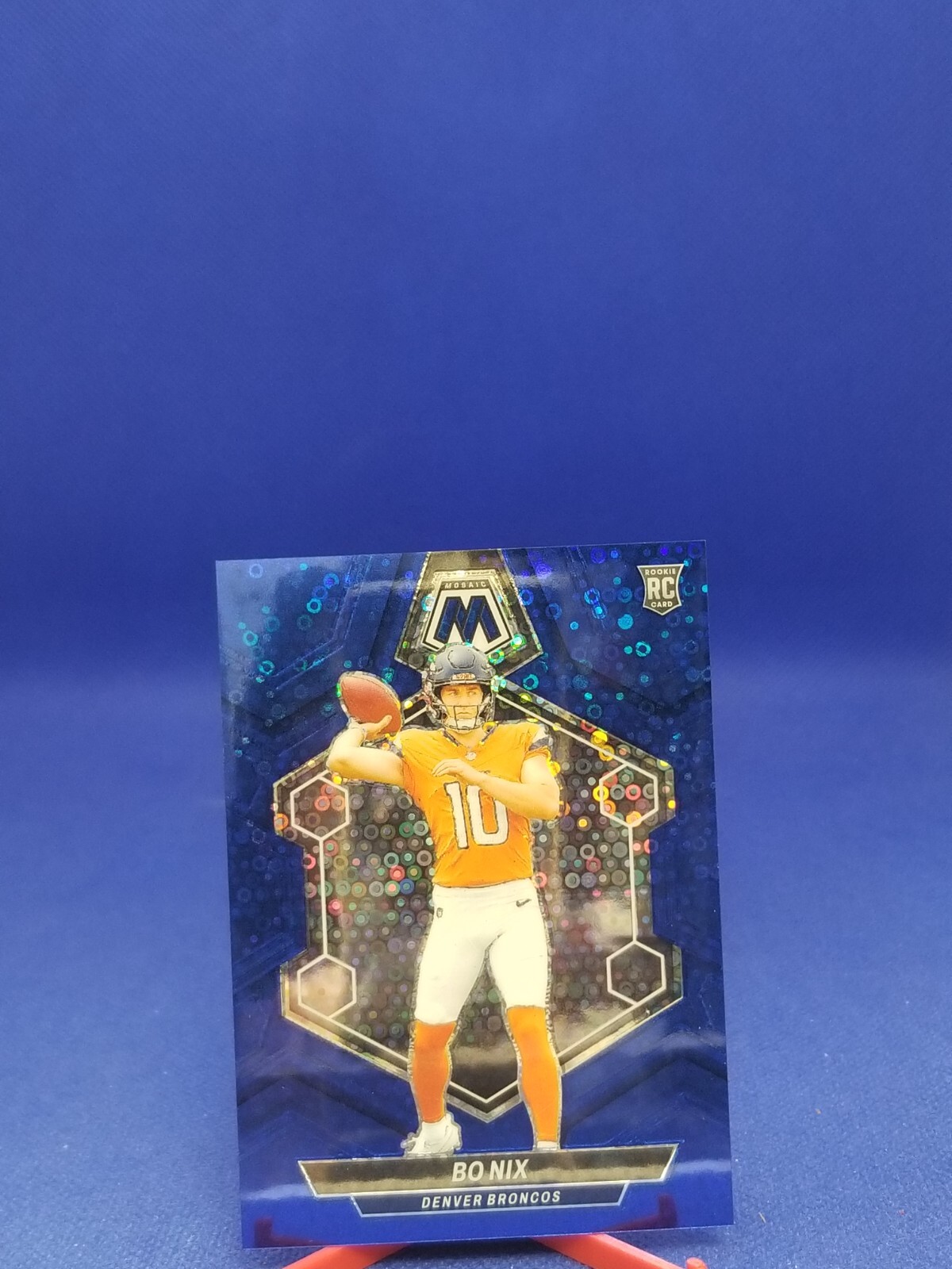 BO NIX 2024 Mosaic No Huddle Blue Disco ROOKIE #312 36/75