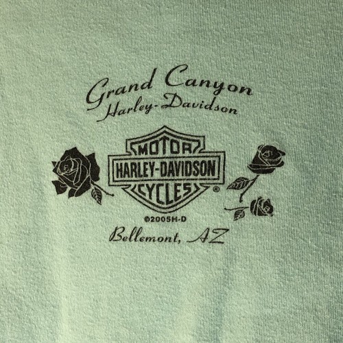 T-shirt Harley Davidson moto donna piccola blu borchie bici 2005 AZ Y2K - Foto 7 di 8