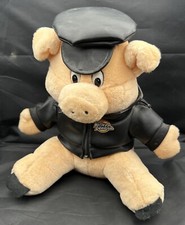 VTG Harley Davidson Hog Biker Plush Pig
