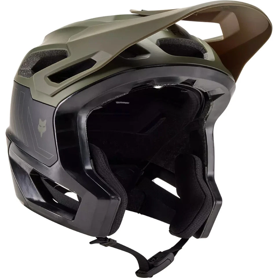 Fox SALE $259.95 (RRP$399) Dropframe Pro Runn AS Olive Green MTB Helmet M 55-59 - Image 2 of 4